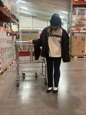 「シンフルコーデ」｜「アイテム（スウェットパンツ）」を使った、cbさん（レディース・159cm）の冬コーディネート