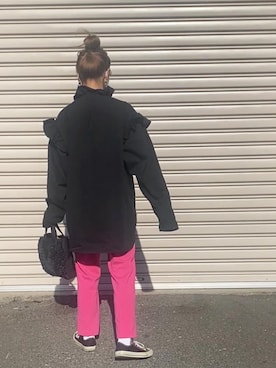 「holiday」｜「アイテム（スウェットパンツ）」を使った、cbさん（レディース・159cm）の冬コーディネート