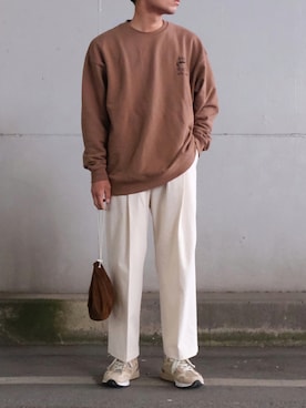 「巾着バッグ」｜「アイテム（財布/小物）」を使った、ざっきーさん（メンズ・178cm）の秋コーディネート