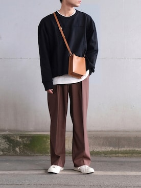 「CREARE -LINO-（クレアーレリノ）のアイテム（スウェット）」を使った、ざっきーさん（メンズ・178cm）の秋コーディネート