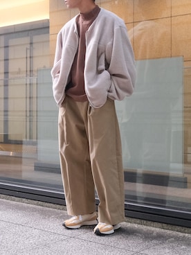 「stein（シュタイン）のアイテム（ブルゾン）」を使った、ざっきーさん（メンズ・178cm）の冬コーディネート