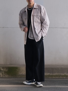 「M-65」｜「アイテム（ブルゾン）」を使った、ざっきーさん（メンズ・178cm）の冬コーディネート
