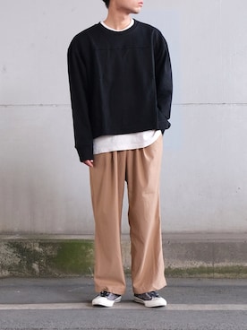 「CREARE -LINO-（クレアーレリノ）のアイテム（スウェット）」を使った、ざっきーさん（メンズ・178cm）の秋コーディネート