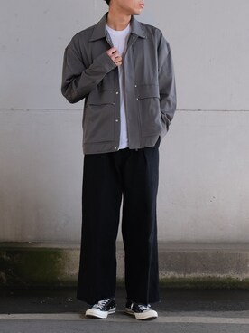 「CREARE -LINO-（クレアーレリノ）のアイテム（ブルゾン）」を使った、ざっきーさん（メンズ・178cm）の秋コーディネート