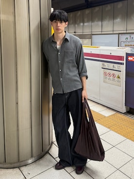 「Regen Glanz（レーゲングランツ）のアイテム」を使った、taichiさん（メンズ・185cm）の春コーディネート