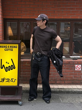 「H&M（エイチ・アンド・エム）のアイテム（トップス）」を使った、taichiさん（メンズ・185cm）の春コーディネート