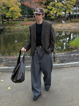 「アイテム（テーラードジャケット）」を使った、taichiさん（メンズ・185cm）の秋コーディネート