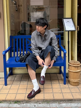 「Regen Glanz（レーゲングランツ）のアイテム」を使った、taichiさん（メンズ・185cm）の春コーディネート