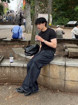 「H&M（エイチ・アンド・エム）のアイテム」を使った、taichiさん（メンズ・185cm）の春コーディネート