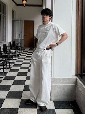 「Regen Glanz（レーゲングランツ）のアイテム」を使った、taichiさん（メンズ・185cm）の夏コーディネート