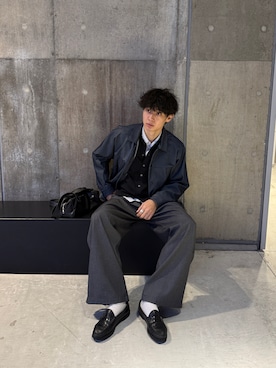 「アイテム（ニット/セーター）」を使った、taichiさん（メンズ・185cm）の秋コーディネート