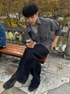 「Regen Glanz（レーゲングランツ）のアイテム」を使った、taichiさん（メンズ・185cm）の春コーディネート