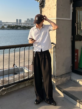 「Regen Glanz（レーゲングランツ）のアイテム」を使った、taichiさん（メンズ・185cm）の春コーディネート