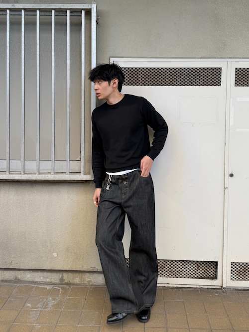 selveage button fly straight denim pants / セルビッジボタンフライ