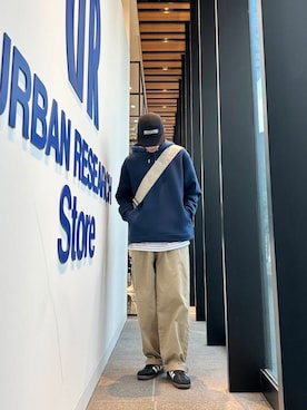 「YAKPAK（ヤックパック）のアイテム」を使った、ユーマさん（メンズ・170cm）の春コーディネート