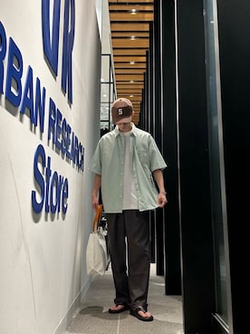 「URBAN RESEARCH Sonny Label（アーバンリサーチサニーレーベル）のアイテム（帽子）」を使った、ユーマさん（メンズ・170cm）の夏コーディネート