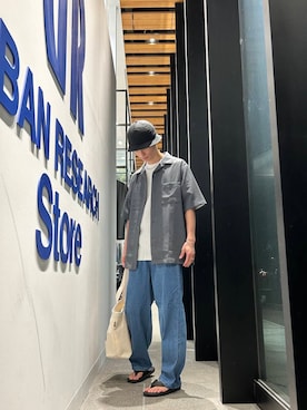 「URBAN RESEARCH Sonny Label（アーバンリサーチサニーレーベル）のアイテム（パンツ）」を使った、ユーマさん（メンズ・170cm）の夏コーディネート
