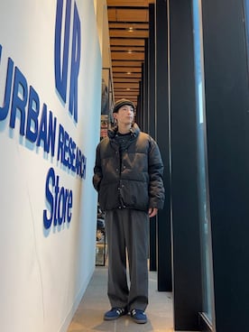 「アイテム（ダウンジャケット/コート）」を使った、yumaさん（メンズ・170cm）の冬コーディネート