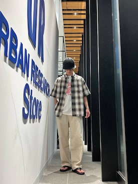 「URBAN RESEARCH Sonny Label（アーバンリサーチサニーレーベル）のアイテム（パンツ）」を使った、ユーマさん（メンズ・170cm）の夏コーディネート