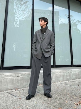 「アイテム（セットアップ）」を使った、yumaさん（メンズ・170cm）の冬コーディネート