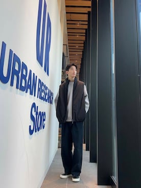 「アイテム（ダウンベスト）」を使った、yumaさん（メンズ・170cm）の秋コーディネート