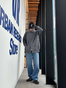 「アイテム（カーディガン/ボレロ）」を使った、ユーマさん（メンズ・170cm）の春コーディネート