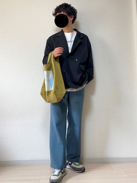 「kutir（クティール）のアイテム（テーラードジャケット）」を使った、あつとさん（メンズ・171cm）の春コーディネート