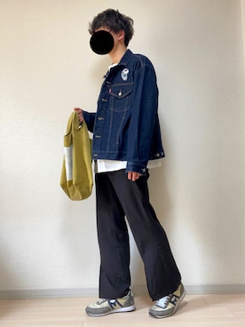 「kutir」｜「アイテム（デニムジャケット）」を使った、あつとさん（メンズ・171cm）の春コーディネート