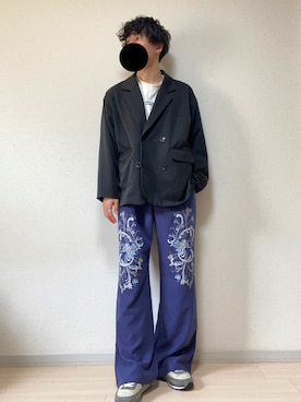 「kutir（クティール）のアイテム（テーラードジャケット）」を使った、あつとさん（メンズ・171cm）の春コーディネート
