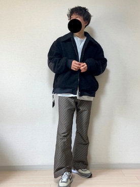 「act'm（アクトム）のアイテム（ブルゾン）」を使った、あつとさん（メンズ・171cm）の春コーディネート
