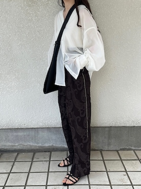 「CLANE（クラネ）のアイテム（トートバッグ）」を使った、yumikoさん（レディース・158cm）の春コーディネート