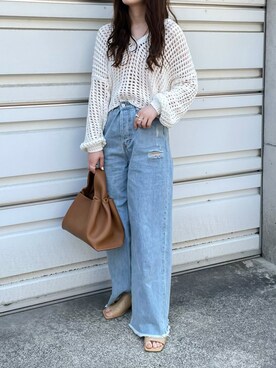 「CLANE（クラネ）のアイテム（サンダル）」を使った、yumikoさん（レディース・158cm）の春コーディネート