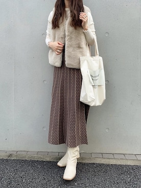 「FIKA（フィカ）のアイテム」を使った、yumikoさん（レディース・158cm）の秋コーディネート