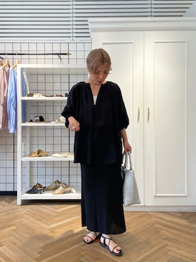 「アイテム（トップス）」を使った、RANAさん（レディース・156cm）の夏コーディネート