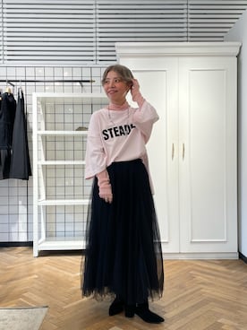 「アイテム（チャーム）」を使った、RANAさん（レディース・156cm）の冬コーディネート