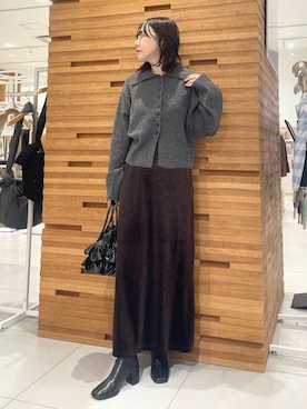 「SENSEOFPLACE」｜「アイテム（アクセサリー）」を使った、nanaさん（レディース・162cm）の秋コーディネート