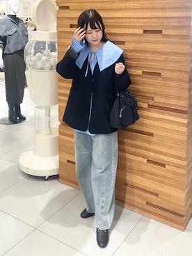 「アイテム（その他アウター）」を使った、nanaさん（レディース・162cm）の秋コーディネート