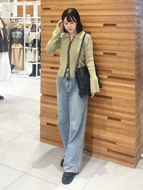 セール】フロントホックエリツキコンパクトカーディガン（カーディガン