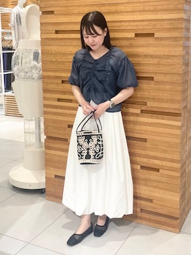 「初夏のお出掛けコーデ」｜「アイテム（その他シューズ）」を使った、nanaさん（レディース・162cm）の春コーディネート