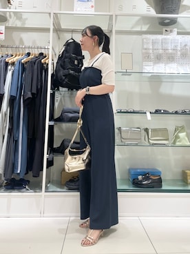 「トレンド」｜「アイテム（サロペット/オーバーオール）」を使った、nanaさん（レディース・160cm）の夏コーディネート