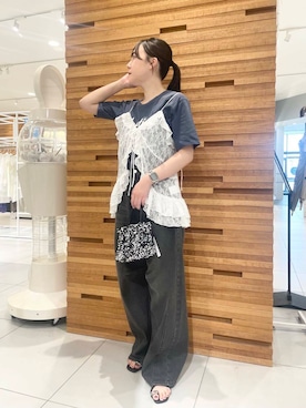 「やや暑い」｜nanaさん（レディース・162cm）の夏コーディネート