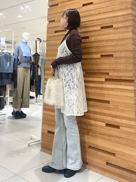 「アイテム（キャミソール）」を使った、nanaさん（レディース・162cm）の秋コーディネート