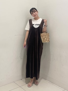 「RODE SKO（ロデスコ）のクリアカラーグルカサンダル（サンダル、その他）」を使った、nanaさん（レディース・162cm）の夏コーディネート