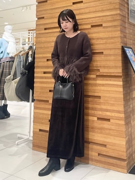 「アイテム（アクセサリー）」を使った、nanaさん（レディース・162cm）の秋コーディネート