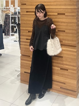 「アイテム（その他トップス）」を使った、nanaさん（レディース・162cm）の秋コーディネート