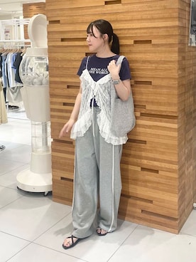 「アイテム（Tシャツ/カットソー、その他）」を使った、nanaさん（レディース・162cm）の夏コーディネート