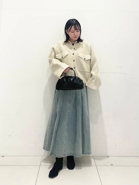 「SENSE OF PLACE by URBAN RESEARCH（センスオブプレイスバイアーバンリサーチ）のアイテム（ブーツ）」を使った、nanaさん（レディース・160cm）の冬コーディネート