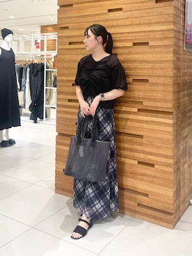 「イエベ春」｜「アイテム（グレー系）」を使った、nanaさん（レディース・162cm）の夏コーディネート
