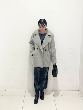 「冬の差し色コーデ」｜「アイテム（ワンピース/ドレス）」を使った、nanaさん（レディース・162cm）の冬コーディネート