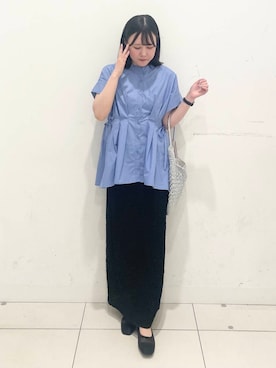 「初夏のお出掛けコーデ」｜「アイテム（その他シューズ）」を使った、nanaさん（レディース・162cm）の春コーディネート